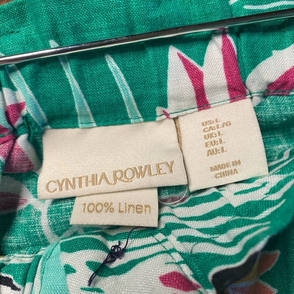 Cynthia Rowley Linen Floral Skirt - size L - Picture 7 of 7